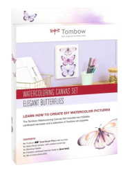 Tombow - Sada Watercoloring Canvas - Set Elegant Butterflies