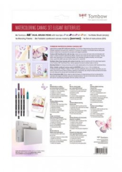 Tombow - Sada Watercoloring Canvas - Set Elegant Butterflies