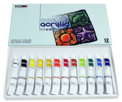 ShinHan Acrylic Premium student - akrylové barvy v tubě  - sada 12 x 7,5 ml