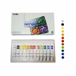 ShinHan Acrylic Premium student - akrylové barvy v tubě  - sada 12 x 7,5 ml