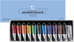 ShinHan Professional Designers Gouache - premiové kvašové barvy v tubě - sada 12 x 15 ml