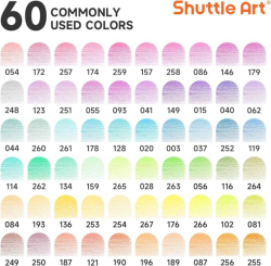 Shuttle Art 60 Pastel Colored Pencils