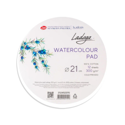 St. Petersburg Nevskaya Palitra - Ladoga Cold Press Watercolor Round Paper Pads 100% Cotton, 300g/m2, 12 listů