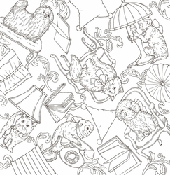 Symphony of Cute Animals Coloring Book