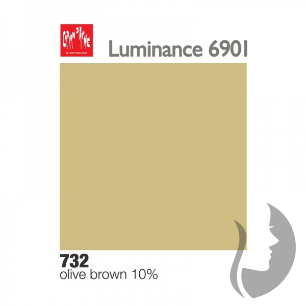 Caran d'Ache Luminance 6901 Colored Pencil 732 Brown Olive 10%