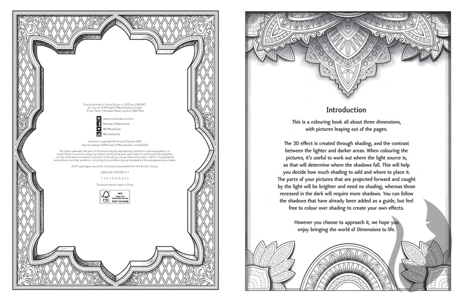 Dimensions A 3D coloring book