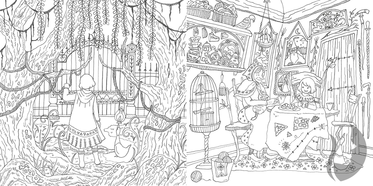 Romantic Country 2 A Fantasy Coloring Book Eriy JAPONSKO